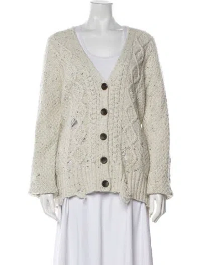 Pre-owned Altuzarra Merino Wool V-neck Sweater In Neutral