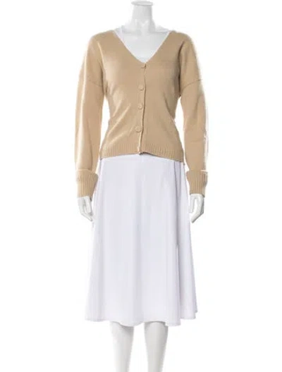 Pre-owned Altuzarra Merino Wool V-neck Sweater In Neutral