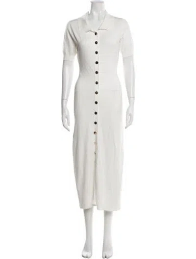 Pre-owned Altuzarra Midi Length Dress In White