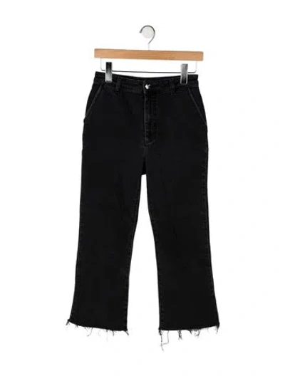 Pre-owned Altuzarra Mid-rise Wide Leg Jeans In Black