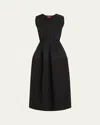 Altuzarra Mika Gathered Sleeveless Midi Dress