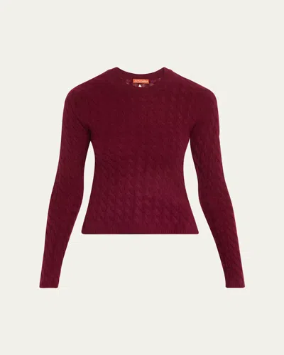 Altuzarra Milla Cable Cashmere Sweater In Deep Grape