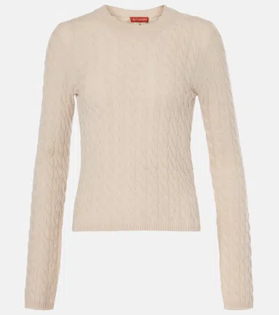 Altuzarra Milla Cable Cashmere Sweater In Antique Pearl