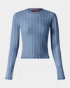 Altuzarra Milla Cashmere Cable-knit Sweater In Blue