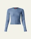Altuzarra Milla Cashmere Cable-knit Sweater In Blue