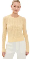 Altuzarra Milla Cable-knit Cashmere Sweater In Birdy