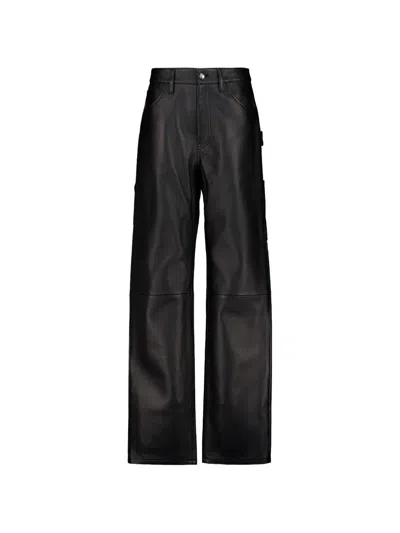 Altuzarra Mills Straight-leg Leather Trousers In Black