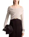 Altuzarra Mimi Off-shoulder Wrap Wool Cashmere Sweater In Ivory