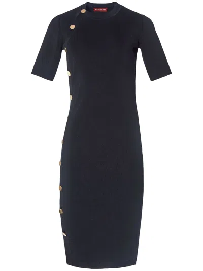 Altuzarra Minamoto Knitted Midi Dress In Black