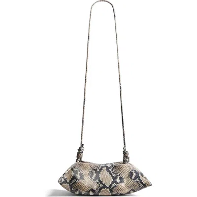 Altuzarra Mini Origami Snakeskin Embossed Leather East/west Crossbody Bag In Animal Print