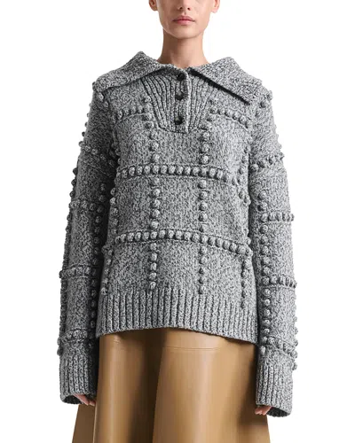Altuzarra Mitch Wool Textured Sweater In Gray