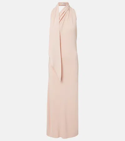 Altuzarra Mitchell Scarf-detail Midi Dress In Pink