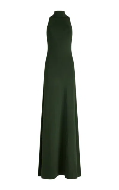 Altuzarra Neddie Crepe Maxi Dress In Dark Green