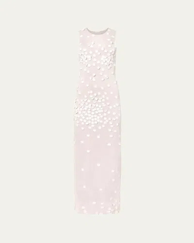 Altuzarra Nelly Degrade Flower Applique Mesh Maxi Dress In Pink