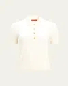 Altuzarra Nemo Polo Short-sleeve Wool Sweater In White