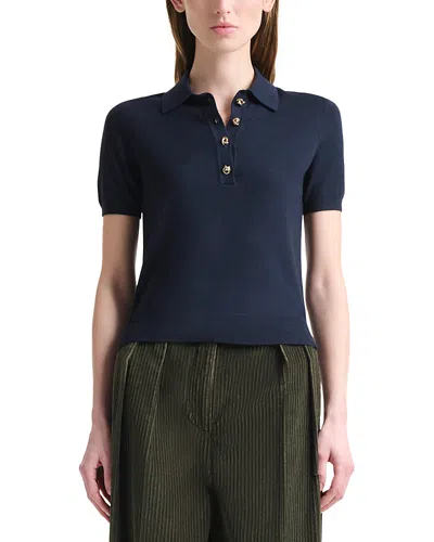 Altuzarra Nemo Short Sleeve Sweater In Blue