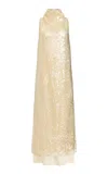 Altuzarra Noor Sequined Midi Dress In Neutral