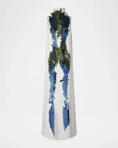 Altuzarra Noori Printed Silk Maxi Dress In Animal Print