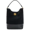 Altuzarra North-south Suede Bucket Bag In Black