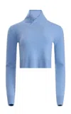 Altuzarra Oates Cropped Cashmere Sweater In Blue