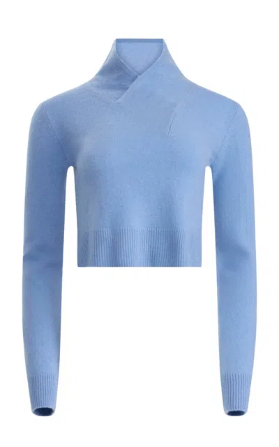 Altuzarra Oates Cropped Cashmere Sweater In Blue