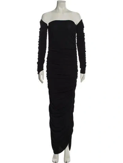 Pre-owned Altuzarra Off-the-shoulder Long Dress W/ Tags In Black