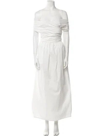 Pre-owned Altuzarra Off-the-shoulder Long Dress W/ Tags In White