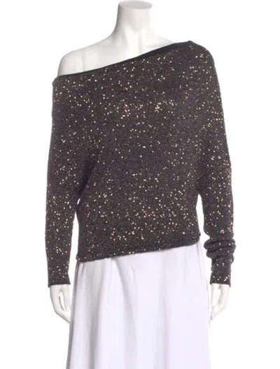 Pre-owned Altuzarra Off-the-shoulder Long Sleeve Top In Multi