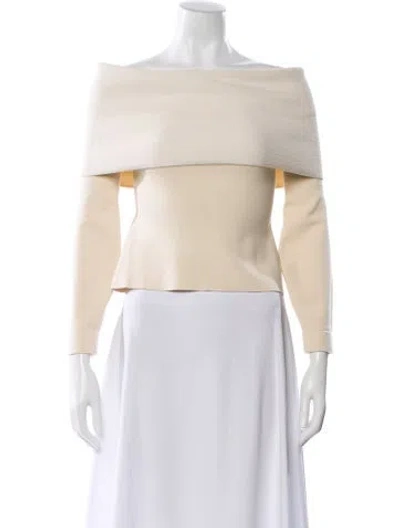 Pre-owned Altuzarra Off-the-shoulder Sweater In Neutral