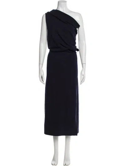 Pre-owned Altuzarra One-shoulder Long Dress In Blue