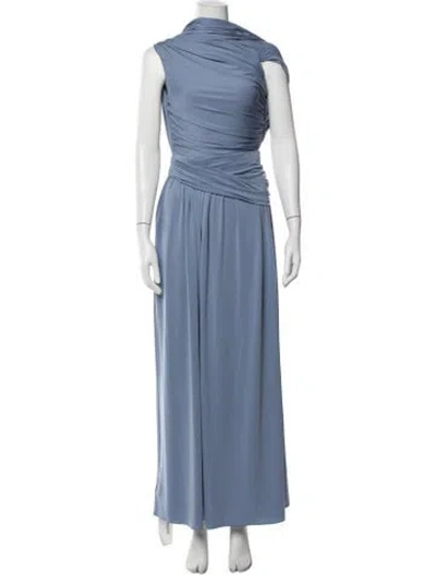 Pre-owned Altuzarra One-shoulder Long Dress In Blue