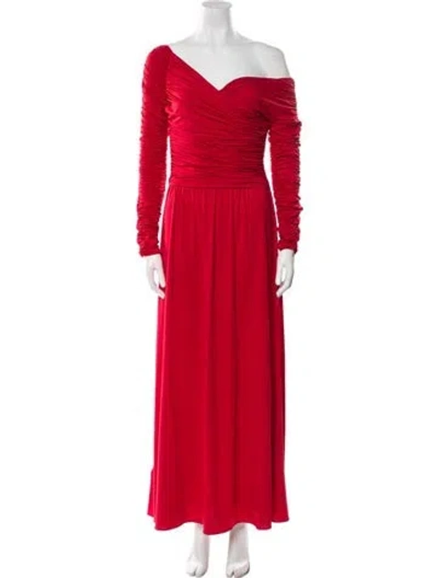Pre-owned Altuzarra One-shoulder Long Dress In Red