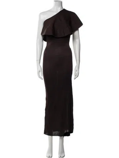 Pre-owned Altuzarra One-shoulder Long Dress W/ Tags In Brown