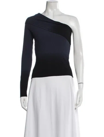 Pre-owned Altuzarra One-shoulder Long Sleeve Top In Black