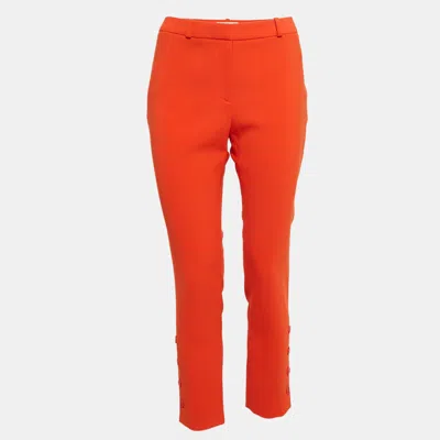 Altuzarra Orange Crepe Buttoned Pants In Red