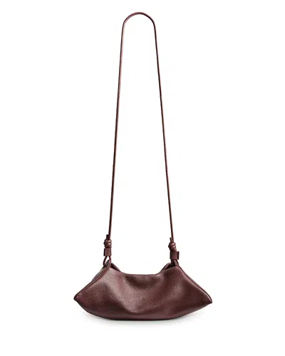 Altuzarra Origami Mini Eyelet Leather Crossbody In Burgundy