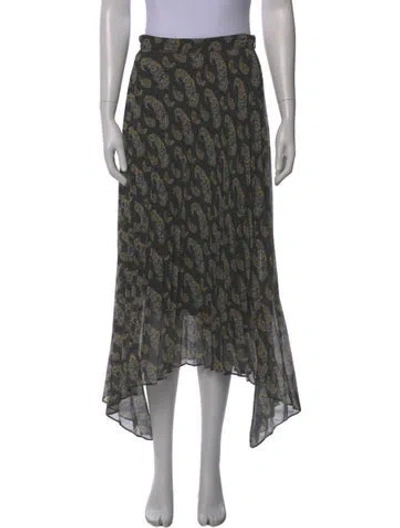 Pre-owned Altuzarra Paisley Print Midi Length Skirt W/ Tags In Black