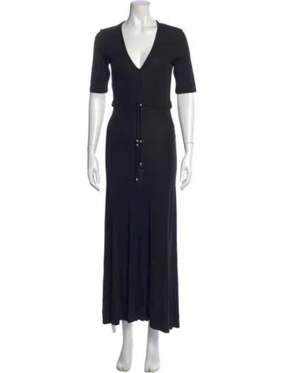 Pre-owned Altuzarra Panya Long Dress In Black