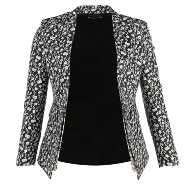 Altuzarra Parthia Floral Jacquard Jacket In Black Acetate