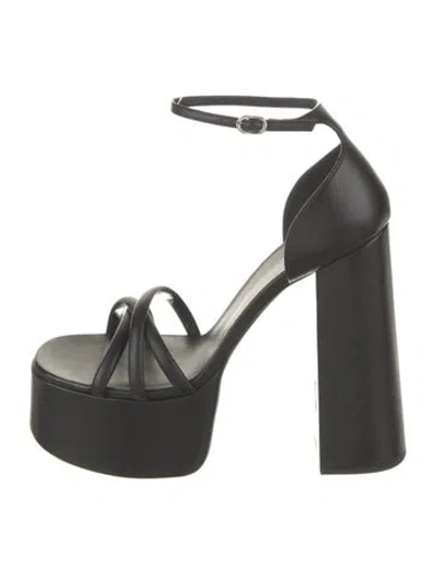 Pre-owned Altuzarra Patent Leather Sandals In Black