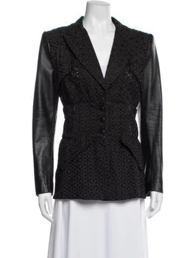 Pre-owned Altuzarra Patterned Blazer In Black