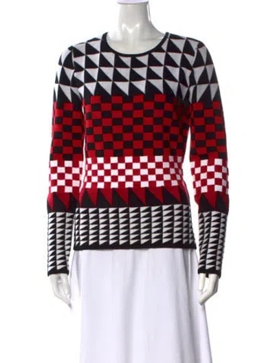 Pre-owned Altuzarra Patterned Crew Neck Sweater In Black