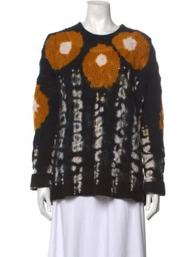 Pre-owned Altuzarra Patterned Crew Neck Sweater In Black