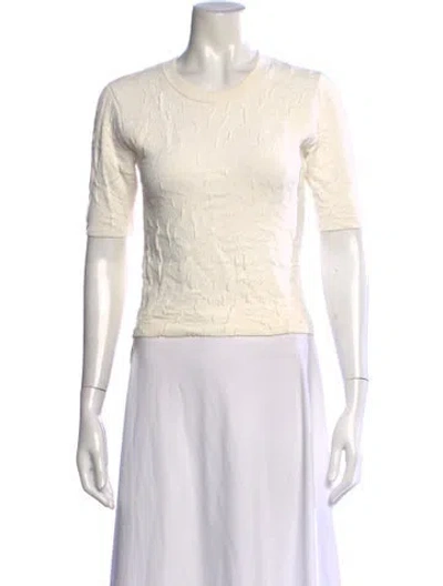 Pre-owned Altuzarra Patterned Crew Neck Sweater In White