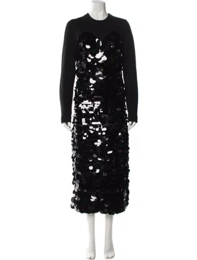 Pre-owned Altuzarra Patterned Long Dress W/ Tags In Black