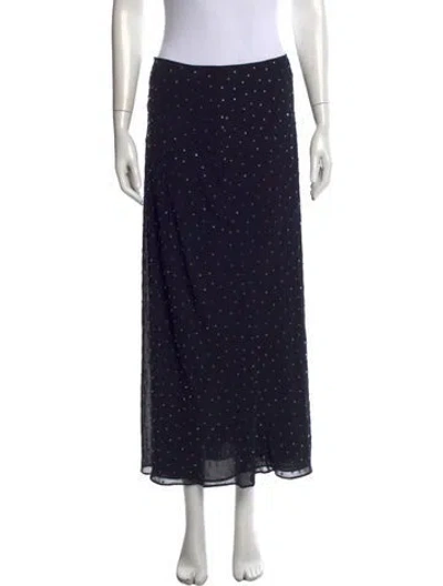 Pre-owned Altuzarra Patterned Long Skirt W/ Tags In Blue/metallic