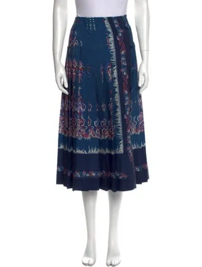 Pre-owned Altuzarra Patterned Midi Length Skirt In Blue