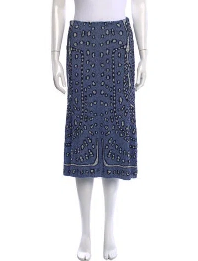 Pre-owned Altuzarra Patterned Midi Length Skirt In Blue