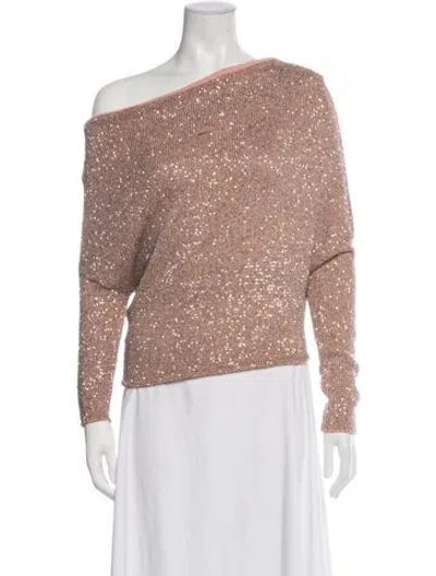Pre-owned Altuzarra Patterned Off-the-shoulder Sweater W/ Tags In Neutrals
