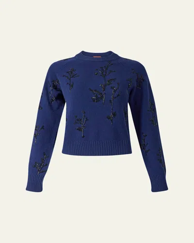 Altuzarra Paulie Beaded Crewneck Sweater In Multi